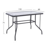 ΣΕΤ ΤΡΑΠΕΖΑΡΙΑΣ 5ΤΜΧ REDAN HM21223 ΤΡΑΠΕΖΙ & 4 ΠΟΛΥΘΡΟΝΕΣ ΣΕ ΓΚΡΙ - Image 2