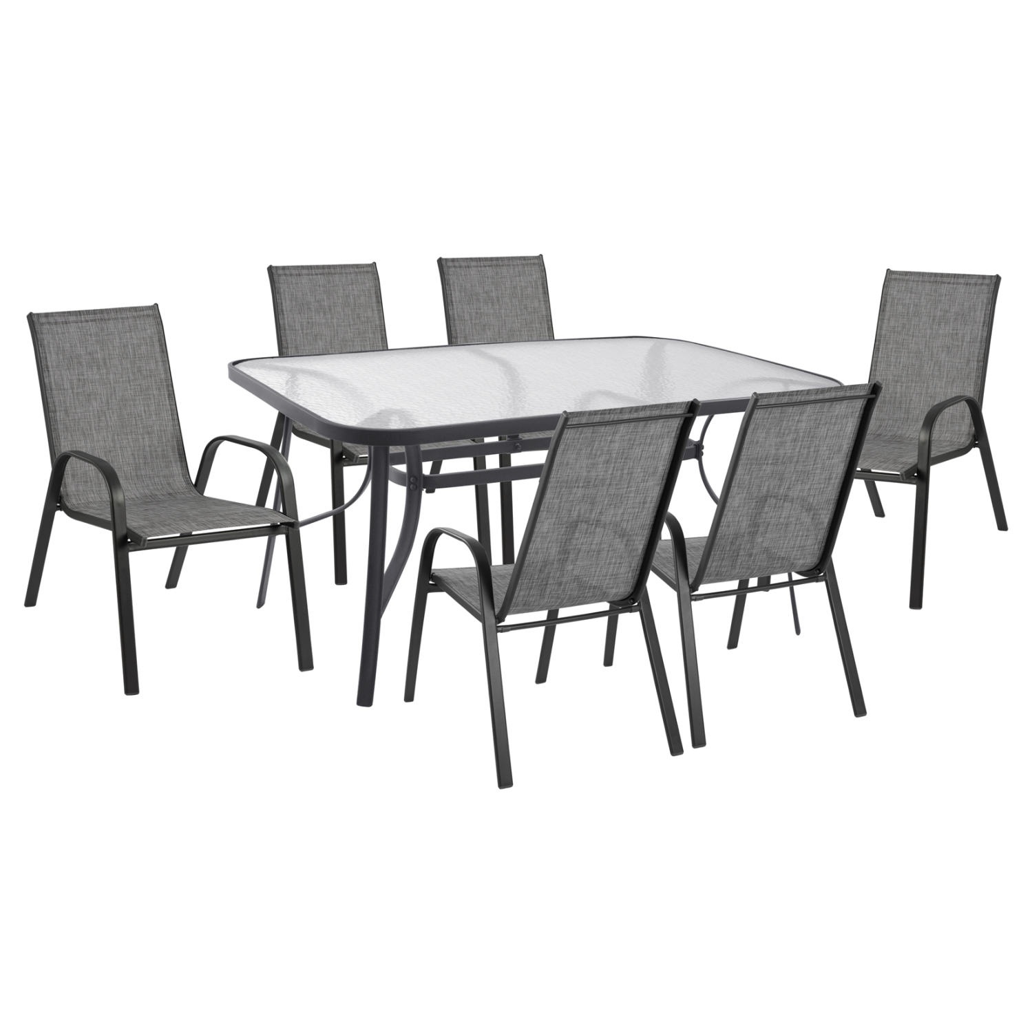 set-trapezarias-7tmch-160x90-6-polythron ΣΕΤ ΤΡΑΠΕΖΑΡΙΑ ΓΚΡΙ ΜΕΤΑΛΛΙΚΗ 7ΤΜΧ ΜΕ 6ΚΑΡΕΚΛΕΣ ΚΑΙ ΤΡΑΠΕΖΙ 160Χ90 HM5206.01 - Image 1
