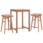 ΣΕΤ ΤΡΑΠΕΖΙ ΜΕ 2 ΣΚΑΜΠΟ ΜΠΑΡ BOLMAR HM10917 ΞΥΛΟ TEAK ΣΕ ΦΥΣΙΚΟ ΧΡΩΜΑ - Image 4