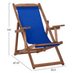ΣΕΖΛΟΝΓΚ ΜΕ ΜΠΡΑΤΣΑ ΛΗΜΝΟΣ & PVC ΜΠΛΕ HM11708.01T ΞΥΛΟ ΟΞΙΑΣ ΚΑΡΥΔΙ 62.5x97x105Υεκ - Image 2
