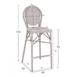 ΣΚΑΜΠΩ ΑΛΟΥΜΙΝΙΟΥ BAMBOO LOOK ΠΑΤΙΝΑ ΛΕΥΚΟ ΜΕ TEXTLINE HM5110 41x52x116 εκ. - Image 2