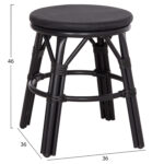 ΣΚΑΜΠΟ ΑΛΟΥΜΙΝΙΟΥ CHINO HM6285.02 BAMBOO LOOK & TEXTILENE ΣΕ ΜΑΥΡΟ Φ36x46Υεκ. - Image 2