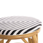 ΣΚΑΜΠΟ ΑΛΟΥΜΙΝΙΟΥ CHINO HM6285.03 BAMBOO LOOK-TEXTILENE ΛΕΥΚΟ-ΜΑΥΡΟ Φ36x46Υεκ. - Image 6