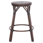 ΣΚΑΜΠΟ ΑΛΟΥΜΙΝΙΟΥ ΜΕΣ.ΥΨΟΥΣ CHINO HM6286.01 BAMBOO LOOK & TEXTILENE ΚΑΦΕ 43x43x65Υεκ - Image 4