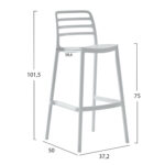 ΣΚΑΜΠΟ BAR ΠΟΛΥΠΡΟΠΥΛΕΝΙΟΥ SNOD HM6099.01 ΛΕΥΚΟ 37,2x50x101,5Υεκ. - Image 2