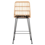 ΣΚΑΜΠΟ ΜΕΣ.ΥΨΟΥΣ ALLEGRA HM5643.11 ΜΕΤΑΛΛΟ&ΜΑΞΙΛΑΡΙ ΜΑΥΡΟ-WICKER ΜΠΕΖ 50x55x103Υεκ. - Image 6