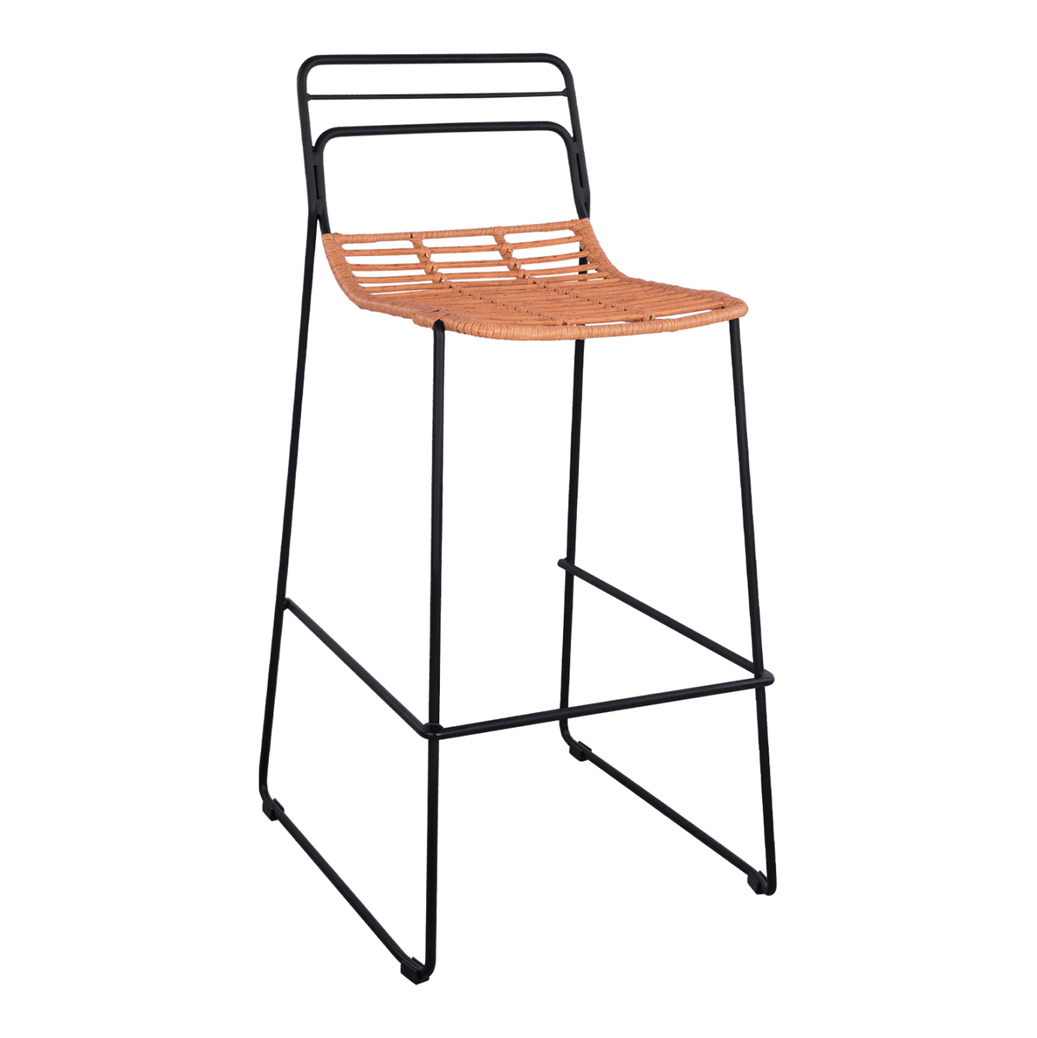 skampo-metalliko-fb95642-me-wicker-se-mp ΣΚΑΜΠΟ ΜΕΤΑΛΛΙΚΟ ALLEGRA HM5642 ΜΕ WICKER ΣΕ ΜΠΕΖ ΑΠΟΧΡΩΣΗ 48x53x100 εκ. - Image 1