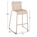 ΣΚΑΜΠΟ ΜΠΑΡ ΑΛΟΥΜΙΝΙΟΥ RACHEL HM6341.04 ΣΑΜΠΑΝΙ 59,5x55x101Υεκ. - Image 2