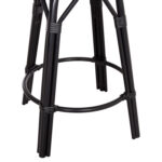 ΣΚΑΜΠΟ ΜΠΑΡ ΑΛΟΥΜΙΝΙΟΥ ΜΕΣΑΙΟΥ ΥΨΟΥΣ CHINO HM6286.02 BAMBOO LOOK & TEXTILENE ΜΑΥΡΟ 43x43x65Υεκ - Image 6