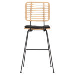 ΣΚΑΜΠΟ ΜΠΑΡ ALLEGRA HM5455.11 ΜΕΤΑΛΛΟ&ΜΑΞΙΛΑΡΙ ΜΑΥΡΟ-WICKER ΜΠΕΖ 56x59x116,5Υεκ. - Image 6