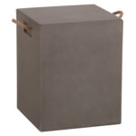 ΣΚΑΜΠΟ ΤΕΤΡΑΓΩΝΟ FIBER CEMENT ΜΕ ΧΕΡΟΥΛΙΑ ZAK HM6581.01 ΣΕ ΓΚΡΙ 36x36x45.5Υεκ