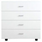 ΣΥΡΤΑΡΙΕΡΑ ME 4 ΣΥΡΤΑΡΙΑ THORG HM8996.03 ΜΕΛΑΜΙΝΗ ΣΕ ΛΕΥΚΟ 80x40x83Yεκ. - Image 5