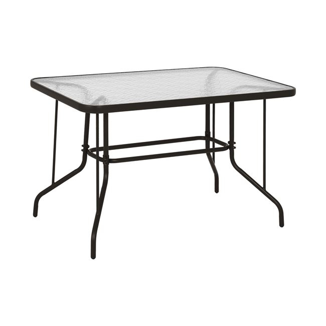 trapezi-adam-metalliko-kafe-me-gyalini-e ΤΡΑΠΕΖΙ ADAM HM5679.02 ΜΕΤΑΛΛΙΚΟ ΚΑΦΕ ΜΕ ΓΥΑΛΙΝΗ ΕΠΙΦΑΝΕΙΑ 120Χ70Χ71Υεκ. - Image 1