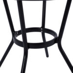 ΤΡΑΠΕΖΙ ΑΛΟΥΜΙΝΙΟΥ MOSES Φ70 BAMBOO LOOK HM5532.02 ΜΑΥΡΟ ΜΕ ΓΥΑΛΙ Φ70X76 εκ - Image 5