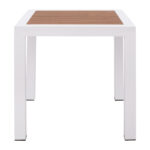 ΤΡΑΠΕΖΙ ΑΛΟΥΜΙΝΙΟΥ SABRA HM5403.01 ΛΕΥΚΟ ΜΕ POLYWOOD 45Χ45Χ45,5Y εκ. - Image 3