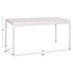 ΤΡΑΠΕΖΙ ΑΛΟΥΜΙΝΙΟΥ RACHEL HM6339.02 ΛΕΥΚΟ 150x80x75Υεκ. - Image 2
