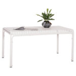 ΤΡΑΠΕΖΙ ΑΛΟΥΜΙΝΙΟΥ RACHEL HM6339.02 ΛΕΥΚΟ 150x80x75Υεκ.