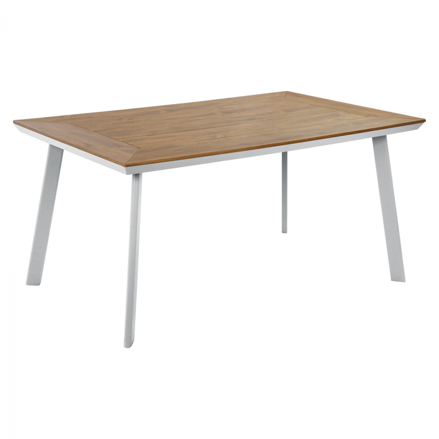 trapezi-aloyminioy-me-polywood-fb9513211 ΤΡΑΠΕΖΙ ΑΛΟΥΜΙΝΙΟΥ TABER ΜΕ POLYWOOD HM5132.11 ΛΕΥΚΟ 160x92x72Υ - Image 1