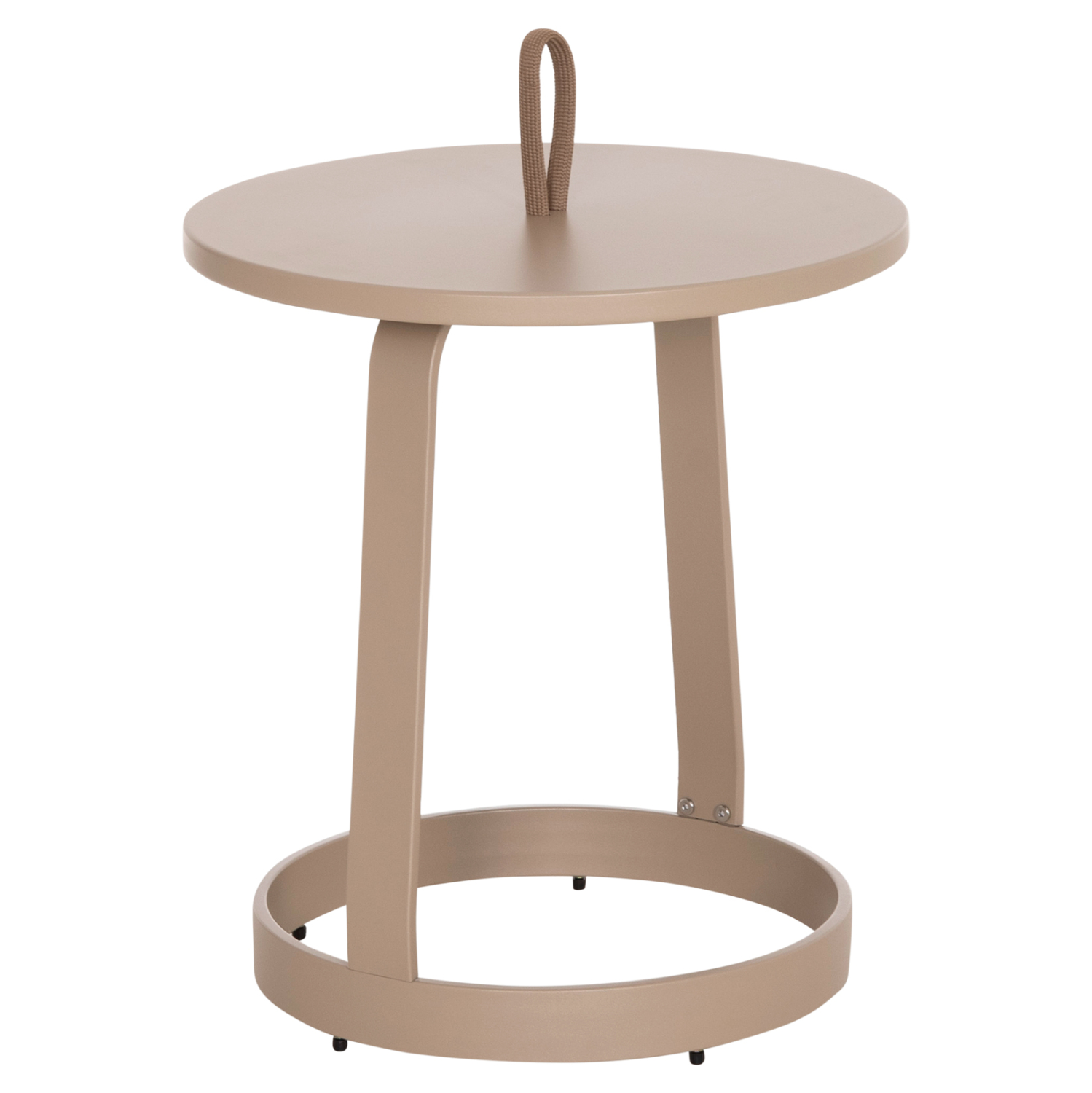trapezi-boithitiko-exchoroy-fb9643203-al ΤΡΑΠΕΖΙ ΒΟΗΘΗΤΙΚΟ ΕΞ.ΧΩΡΟΥ MINO HM6432.03 ΑΛΟΥΜΙΝΙΟ & ΣΧΟΙΝΙ ΚΑΠΟΥΤΣΙΝΟ Φ47x53Υεκ - Image 1