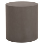 ΤΡΑΠΕΖΙ ΒΟΗΘΗΤΙΚΟ FIBER CEMENT ΣΤΡΟΓΓΥΛΟ KYOKO HM6592.01 ΓΚΡΙ Φ40x43Υεκ.