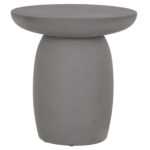 ΤΡΑΠΕΖΙ ΒΟΗΘΗΤΙΚΟ FIBER CEMENT ΣΤΡΟΓΓΥΛΟ HIKARI HM6593.01 ΓΚΡΙ Φ46x48Υεκ. - Image 3