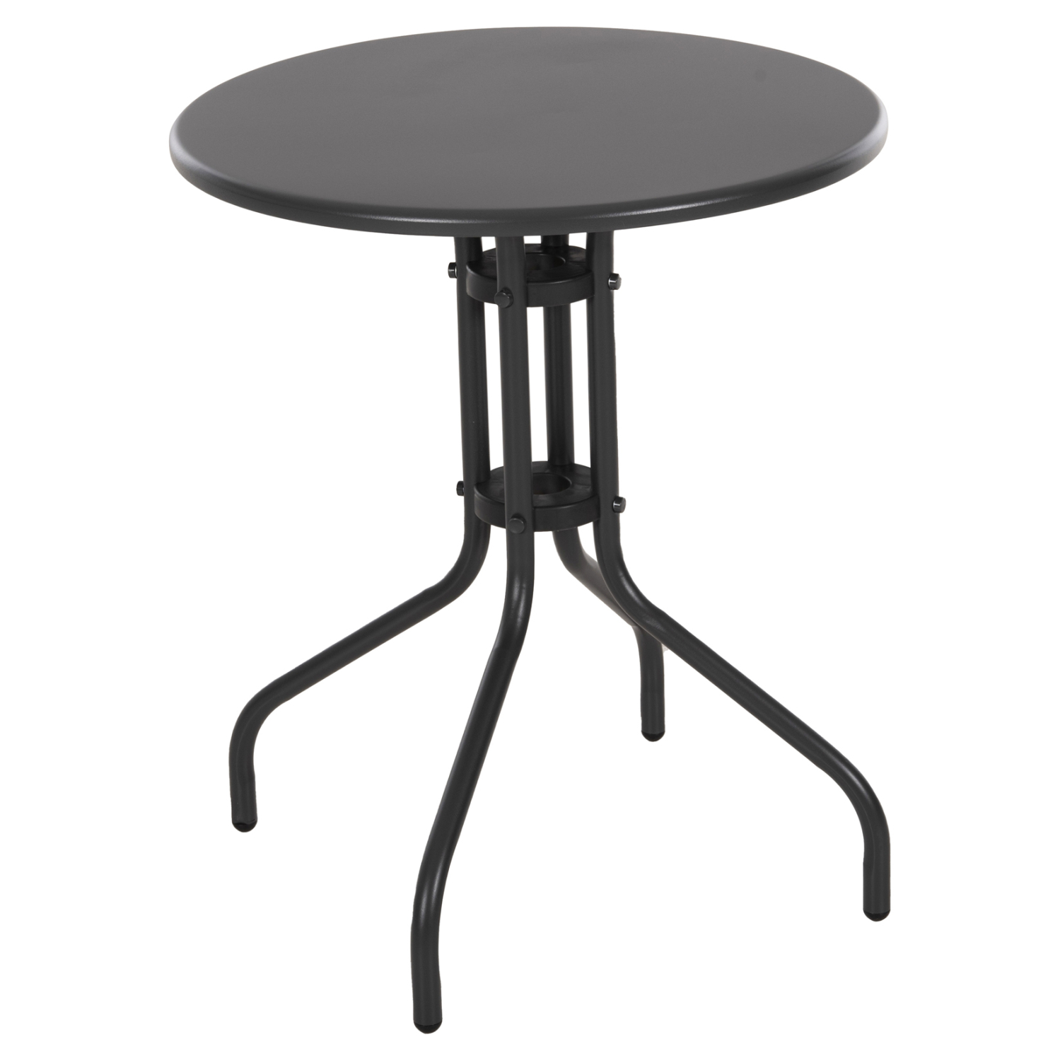 trapezi-exchoroy-stroggylo-fb9597301-met ΤΡΑΠΕΖΙ ΕΞ.ΧΩΡΟΥ ΣΤΡΟΓΓΥΛΟ LINO HM5973.01 ΜΕΤΑΛΛΙΚΟ ΓΚΡΙ Φ60x70Υεκ. - Image 1