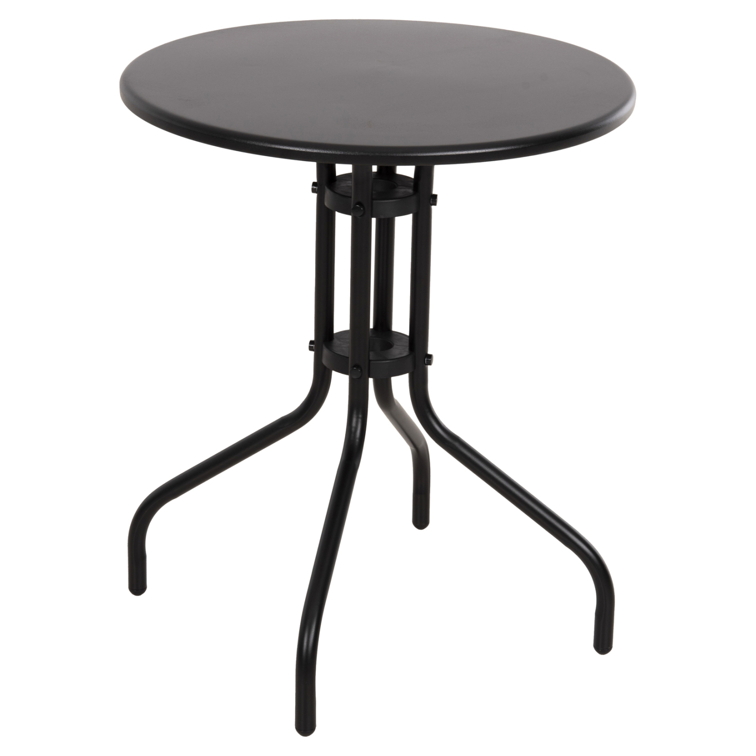 trapezi-exchoroy-stroggylo-fb9597303-met ΤΡΑΠΕΖΙ ΕΞ.ΧΩΡΟΥ ΣΤΡΟΓΓΥΛΟ LINO HM5973.03 ΜΕΤΑΛΛΙΚΟ ΜΑΥΡΟ Φ60x70Υεκ. - Image 1