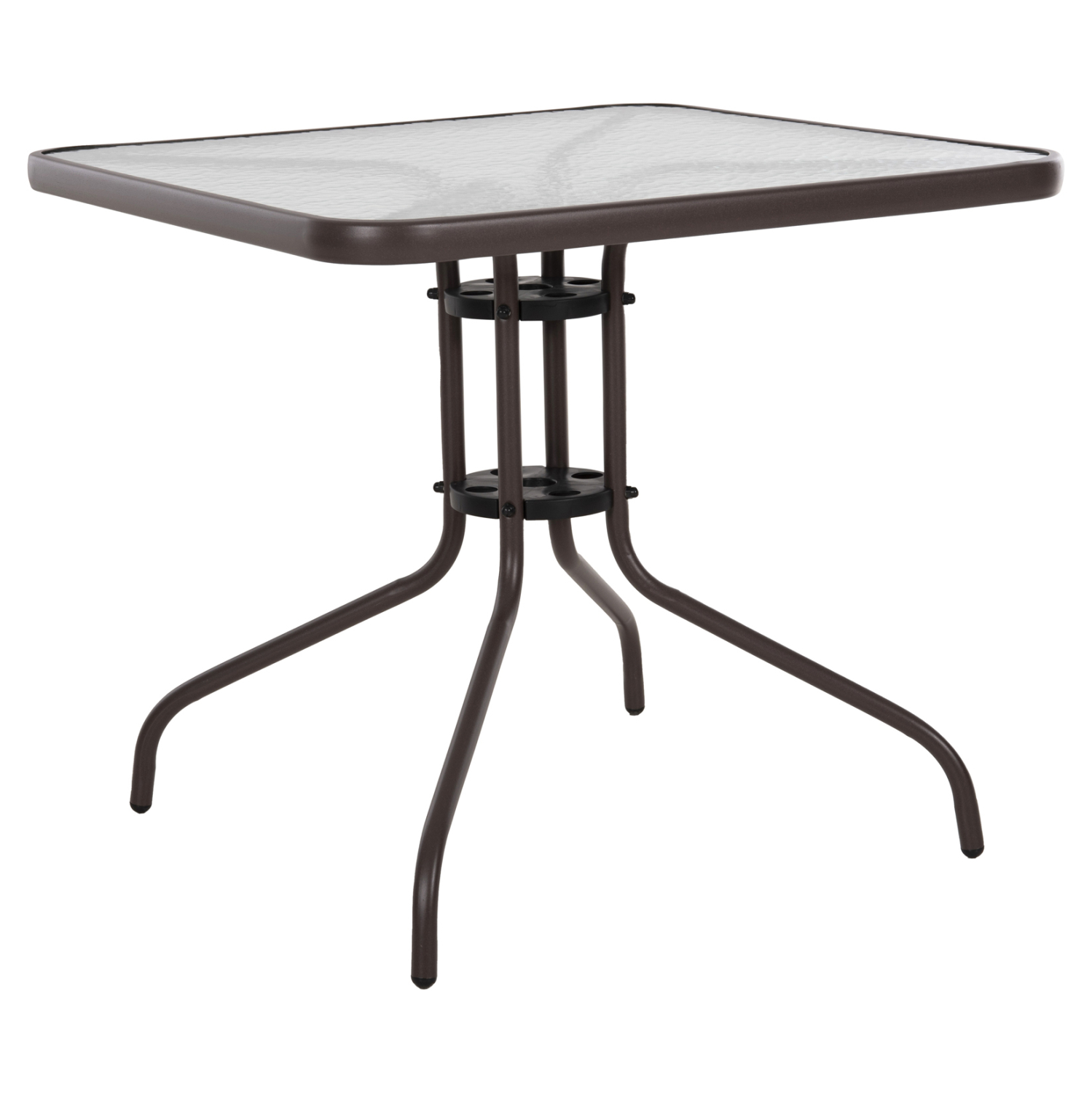 trapezi-exotchoroy-fb9597202-metallo-kaf ΤΡΑΠΕΖΙ ΕΞΩΤ.ΧΩΡΟΥ FIGO HM5972.02 ΜΕΤΑΛΛΟ ΚΑΦΕ-ΓΥΑΛΙΝΗ ΕΠΙΦΑΝΕΙΑ 80Χ80Χ71Υεκ - Image 1
