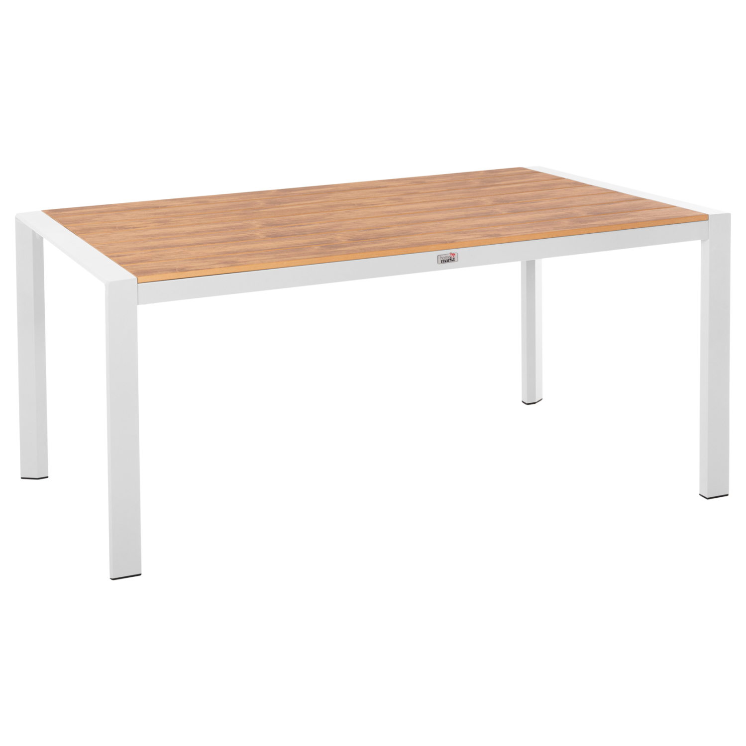 trapezi-exotchoroy-fb9605901-aloyminio-l ΤΡΑΠΕΖΙ ΕΞΩΤ.ΧΩΡΟΥ GOYA HM6059.01 ΑΛΟΥΜΙΝΙΟ ΛΕΥΚΟ & POLYWOOD 160X80Χ75Υεκ. - Image 1