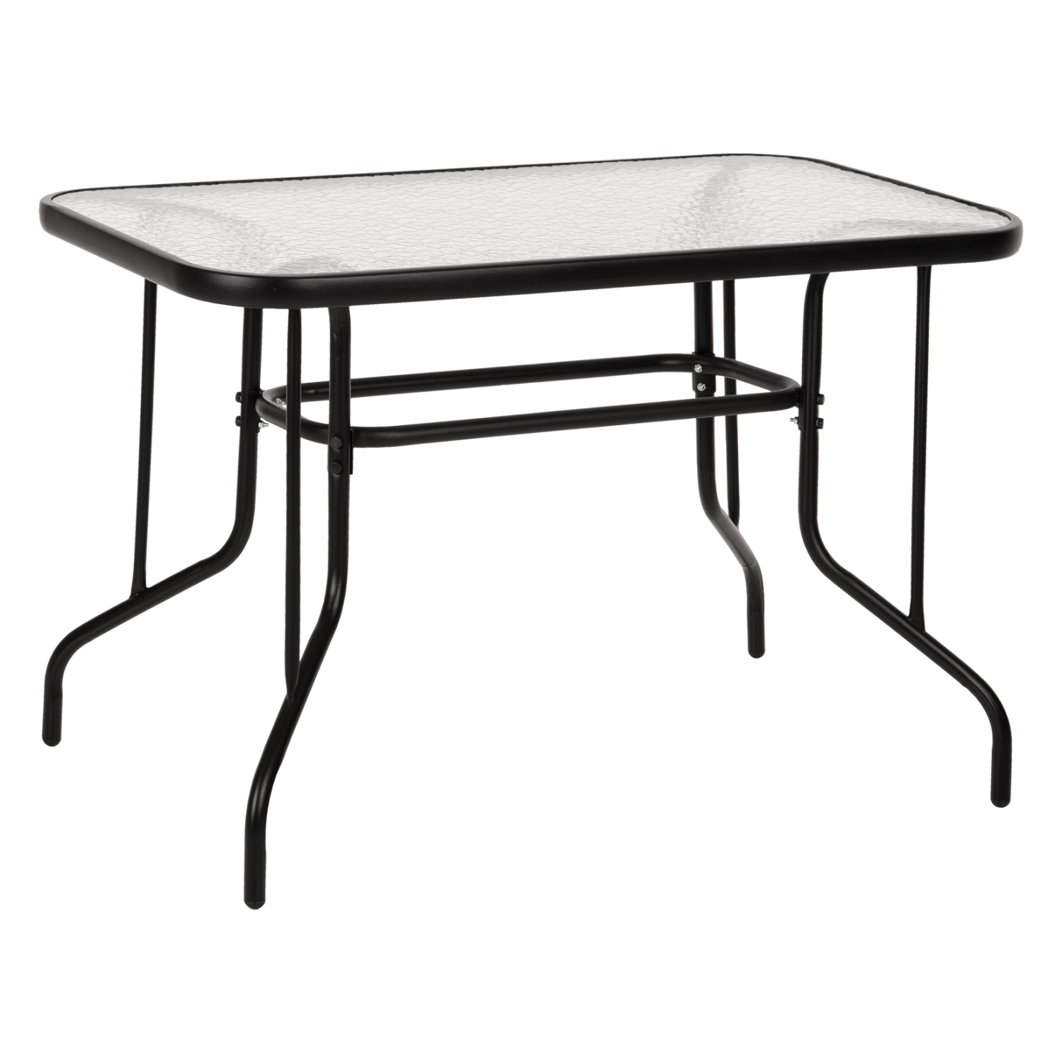trapezi-fb9502003-metalliko-mayro-me-gya ΤΡΑΠΕΖΙ ADAM HM5020.03 ΜΕΤΑΛΛΙΚΟ ΜΑΥΡΟ ΜΕ ΓΥΑΛΙΝΗ ΕΠΙΦΑΝΕΙΑ 110Χ60Χ71Υεκ. - Image 1
