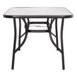 ΤΡΑΠΕΖΙ BRUNO 150X90Χ72Υεκ. ΜΕΤΑΛΛΙΚΟ ΜΑΥΡΟ ΜΕ ΓΥΑΛΙΝΗ ΕΠΙΦΑΝΕΙΑ HM5145.03 - Image 5