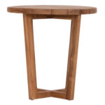 ΤΡΑΠΕΖΙ ΜΕΣΗΣ ΣΤΡΟΓΓΥΛΟ KOLIN HM6650 ΞΥΛΟ TEAK ΦΥΣΙΚΟ Φ65x65Υεκ. - Image 4
