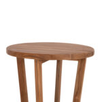 ΤΡΑΠΕΖΙ ΜΕΣΗΣ ΣΤΡΟΓΓΥΛΟ KOLIN HM6650 ΞΥΛΟ TEAK ΦΥΣΙΚΟ Φ65x65Υεκ. - Image 5