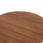 ΤΡΑΠΕΖΙ ΜΕΣΗΣ ΣΤΡΟΓΓΥΛΟ KOLIN HM6650 ΞΥΛΟ TEAK ΦΥΣΙΚΟ Φ65x65Υεκ. - Image 6