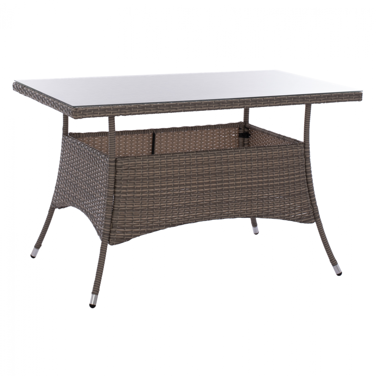trapezi-metalliko-rattan-gkri-fb9514131- ΤΡΑΠΕΖΙ ΜΕΤΑΛΛΙΚΟ MILITARY RATTAN ΓΚΡΙ HM5141.31 120x70x75Υ εκ. - Image 1