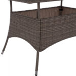 ΤΡΑΠΕΖΙ ΜΕΤΑΛΛΙΚΟ MILITARY RATTAN ΓΚΡΙ HM5141.31 120x70x75Υ εκ. - Image 5