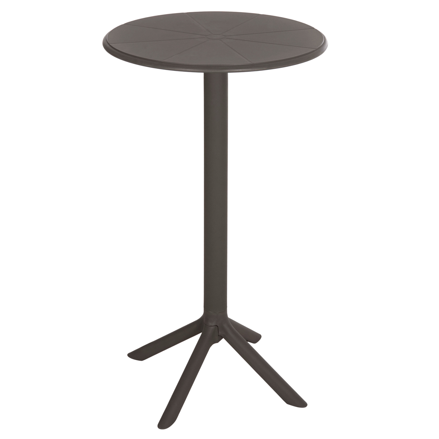 trapezi-mpar-stroggylo-fb9612615-polypro ΤΡΑΠΕΖΙ ΜΠΑΡ ΣΤΡΟΓΓΥΛΟ TERRIN HM6126.15 ΠΟΛΥΠΡΟΠΥΛΕΝΙΟ DARK OLIVE GREEN Φ60x106Υεκ. - Image 1