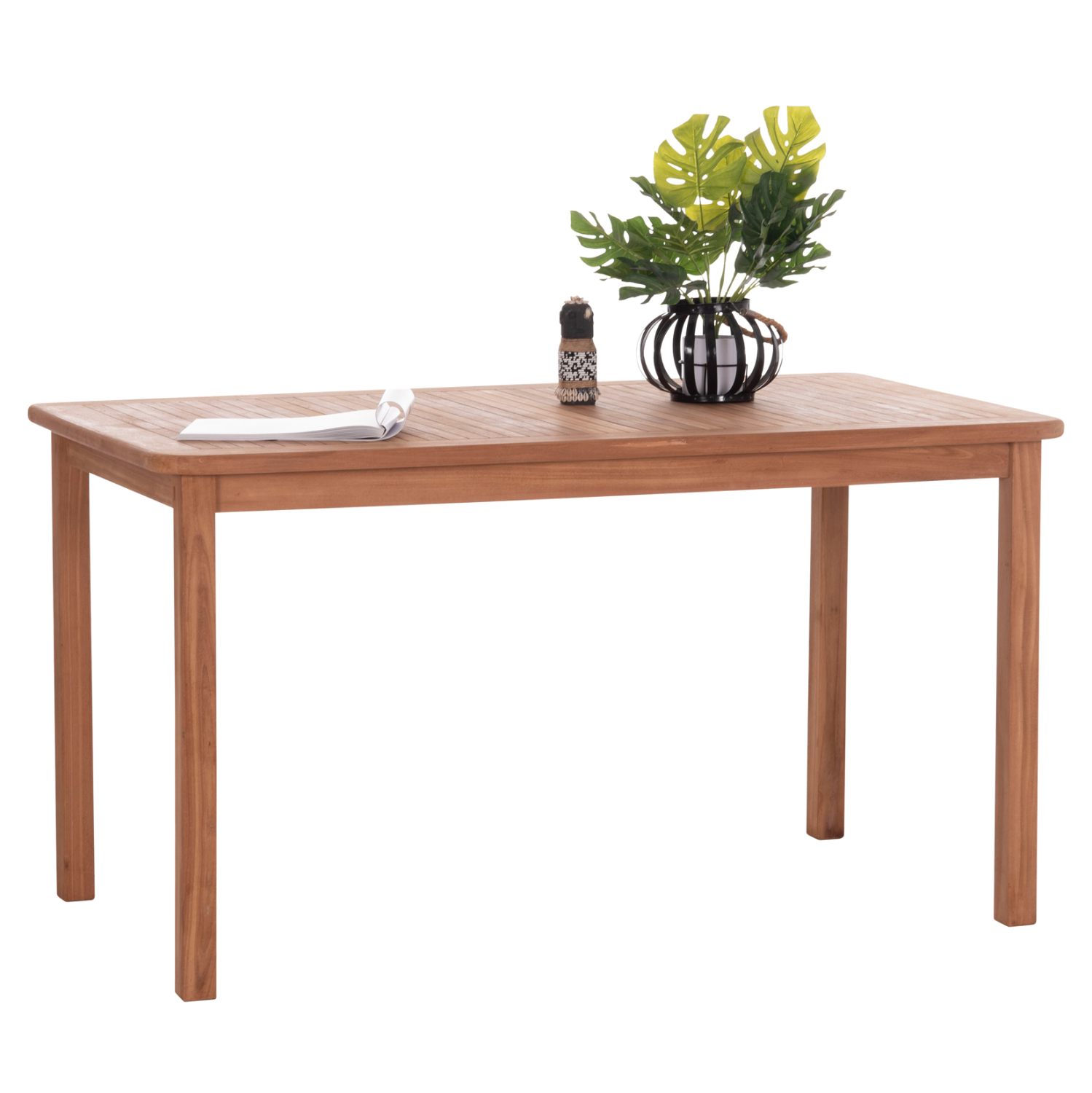 trapezi-orthogonio-fb918123-xylo-teak-fy ΤΡΑΠΕΖΙ ΟΡΘΟΓΩΝΙΟ PRESSCOT HM18123 ΞΥΛΟ TEAK--ΦΥΣΙΚΟ 140x80x76Υεκ. - Image 1