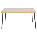 ΤΡΑΠΕΖΙ ΟΡΘΟΓΩΝΙΟ ALLEGRA HM5537.11 ΜΕΤΑΛ.ΜΑΥΡΟ-P.E. RATTAN ΦΥΣΙΚΟ 139,5x79,5x73Υεκ. - Image 3