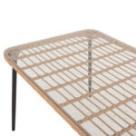 ΤΡΑΠΕΖΙ ΟΡΘΟΓΩΝΙΟ ALLEGRA HM5537.11 ΜΕΤΑΛ.ΜΑΥΡΟ-P.E. RATTAN ΦΥΣΙΚΟ 139,5x79,5x73Υεκ. - Image 5