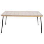ΤΡΑΠΕΖΙ ΟΡΘΟΓΩΝΙΟ ALLEGRA HM5538.11 ΜΕΤΑΛ.ΜΑΥΡΟ-P.E. RATTAN ΦΥΣΙΚΟ 159,5x89,5x72Υεκ. - Image 3