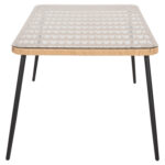 ΤΡΑΠΕΖΙ ΟΡΘΟΓΩΝΙΟ ALLEGRA HM5538.11 ΜΕΤΑΛ.ΜΑΥΡΟ-P.E. RATTAN ΦΥΣΙΚΟ 159,5x89,5x72Υεκ. - Image 4