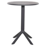 ΤΡΑΠΕΖΙ ΠΟΛΥΠΡΟΠΥΛΕΝΙΟΥ ΣΤΡΟΓΓΥΛΟ TERRIN HM6124.20 ΓΚΡΙ Φ61x77Υεκ. - Image 3