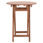 ΤΡΑΠΕΖΙ ΣΚΗΝΟΘΕΤΗ ΣΤΡΟΓΓΥΛΟ HEIDEL HM18120 ΞΥΛΟ TEAK--ΦΥΣΙΚΟ Φ60x75Υεκ. - Image 5