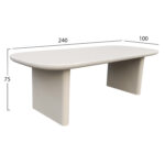 ΤΡΑΠΕΖΙ ΤΡΑΠΕΖΑΡΙΑΣ FIBER CEMENT AZAMI HM6600.02 ΜΠΕΖ 240x100x75Υεκ. - Image 2