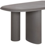 ΤΡΑΠΕΖΙ ΤΡΑΠΕΖΑΡΙΑΣ FIBER CEMENT ΟΒΑΛ GLEN HM6598.01 ΓΚΡΙ 260x95x75Υεκ - Image 6