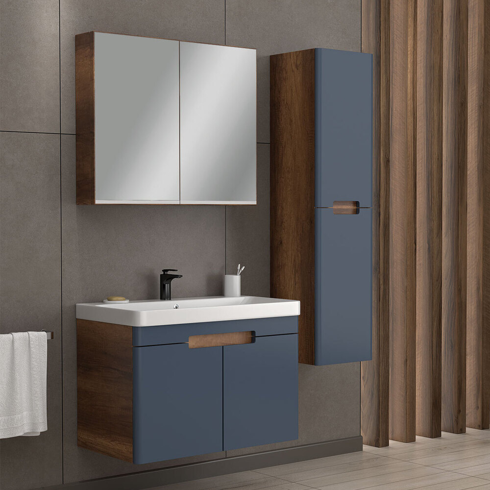 trend80 ΣΕΤ ΕΠΙΠΛΟΥ ΜΠΑΝΙΟΥ TREND 80cm(3080).χρ.ANTHRACITE /BAROK MAT 9STRE080ABM-3080 - Image 1