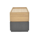 Κομοδίνο Sonlen pakoworld mdf σε sonoma-ανθρακί απόχρωση 60x40x44.5εκ - Image 4