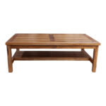 Τραπέζι σαλονιού Louf pakoworld καρυδί teak ξύλο 120x70x40εκ - Image 2