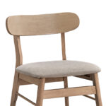 Καρέκλα Cairo pakoworld rubberwood σε φυσική-μπεζ απόχρωση 47x47x76εκ - Image 2
